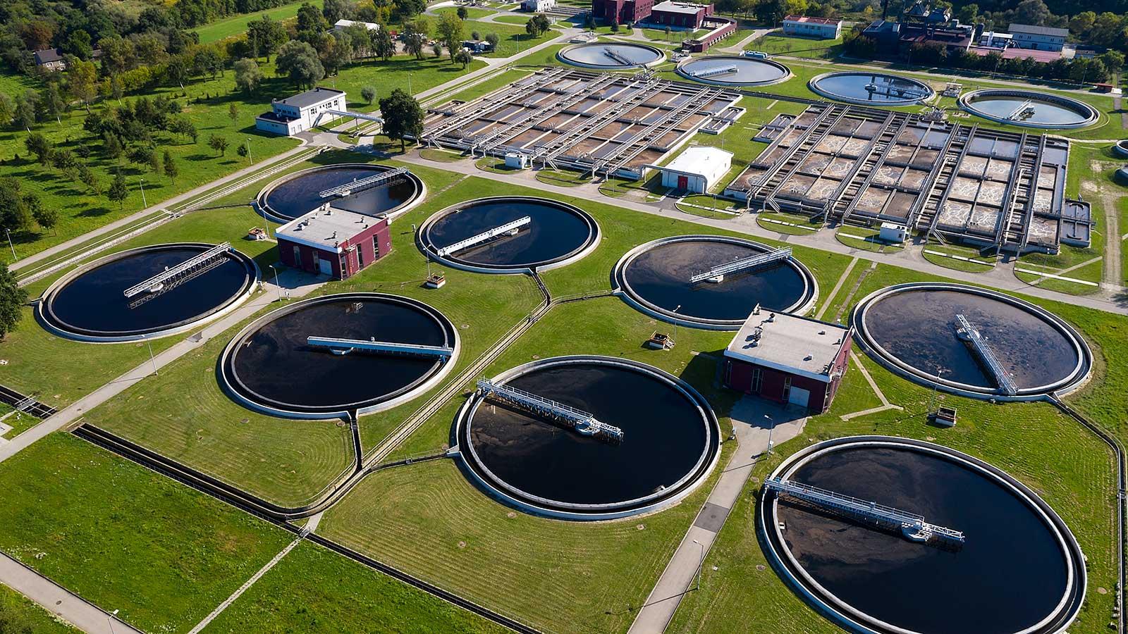 Fields with water cylinders representing Environmental-Engineering program at Clarkson